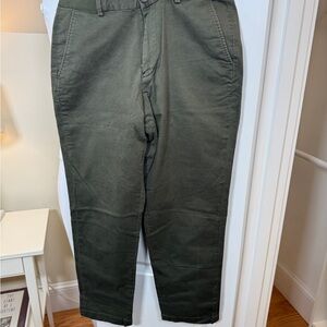 Uniqlo Olive Green Chino Pants Stretch Slim Fit Mens M 30-33 Waist